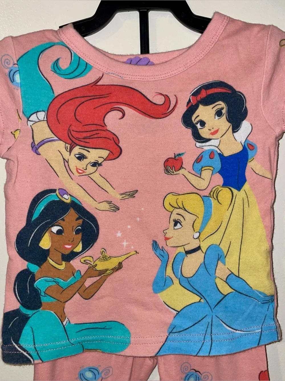 Disney Pink Princess Short-Sleeve Pajama Set